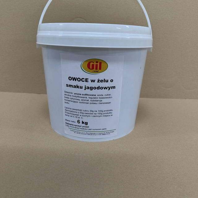 Owoc w żelu o smaku jagodowym